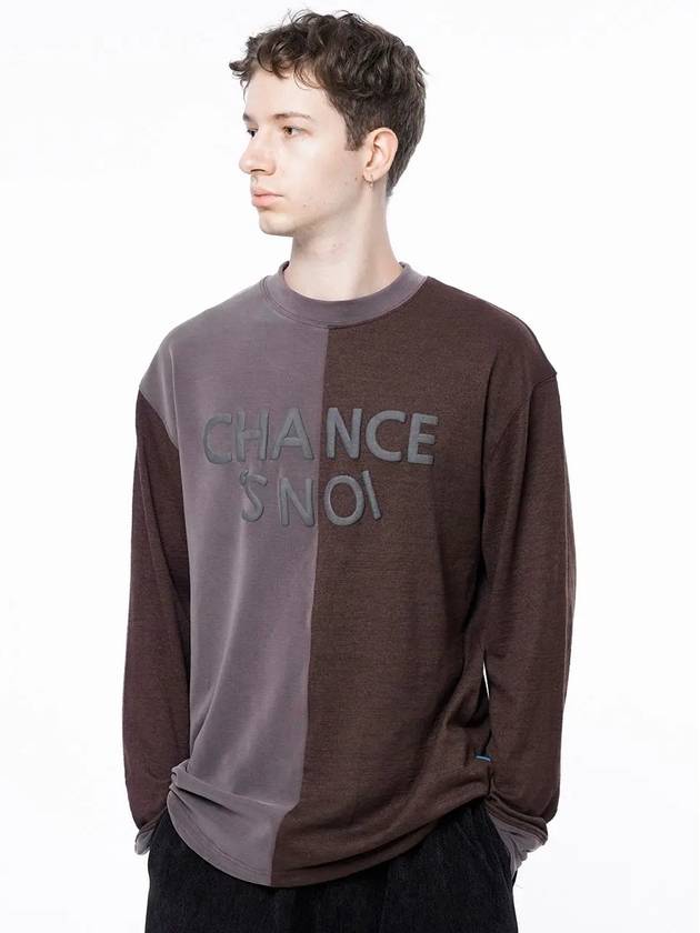 Men s M243MT01BR Snowy Reverse Sleeve Crew Neck Sweatshirt Brown - CHANCE'S NOI - BALAAN 8