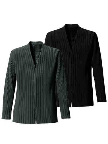 Homme Plissé tailored nocollar jacket JD150 - ISSEY MIYAKE - BALAAN 1