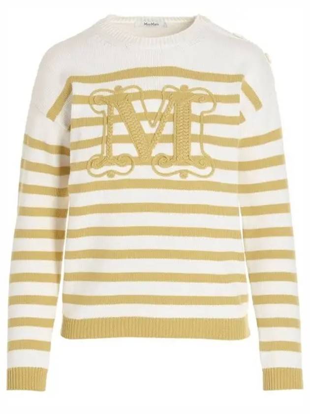 Women's Ragno Striped Knit Top Yellow - MAX MARA - BALAAN 2