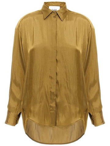 Nude Satin Shirt - NUDE - BALAAN 1