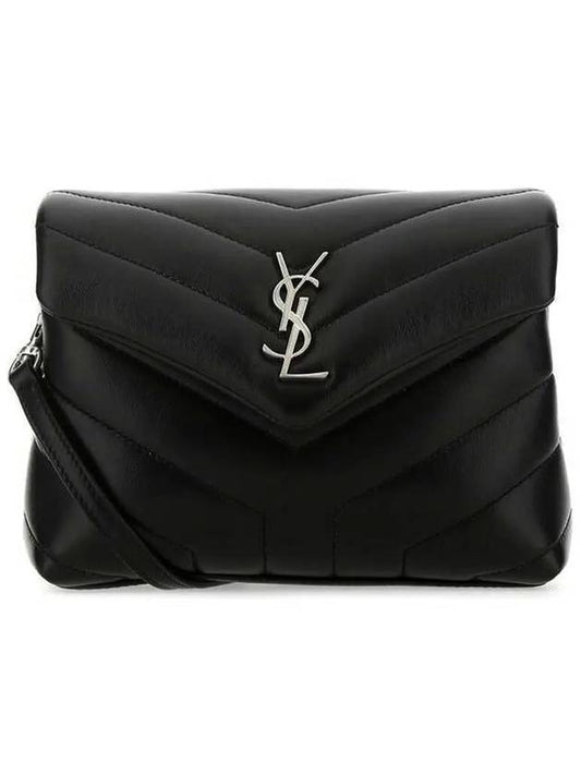 Toy Loulou Strap Shoulder Bag In Quilted Leather Black - SAINT LAURENT - BALAAN 2