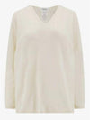 Freccia V-neck Cashmere Knit Top White - MAX MARA - BALAAN 2