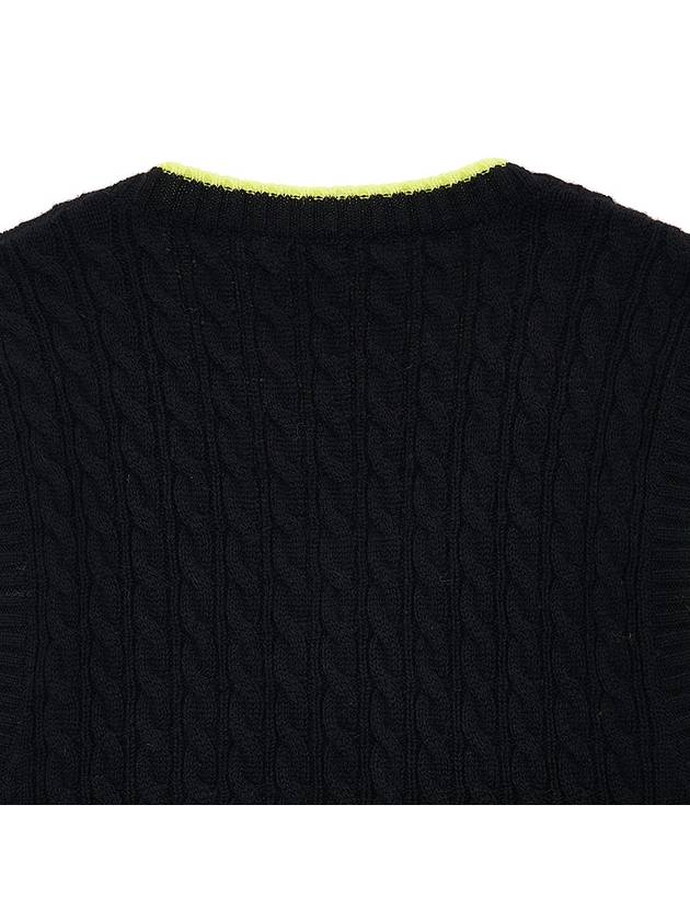 Women's Twisted Vest Knit Top Black - MSGM - BALAAN.