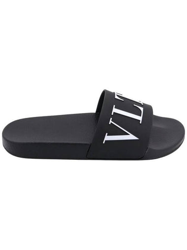 VLTN Logo Slippers Black - VALENTINO - BALAAN 1