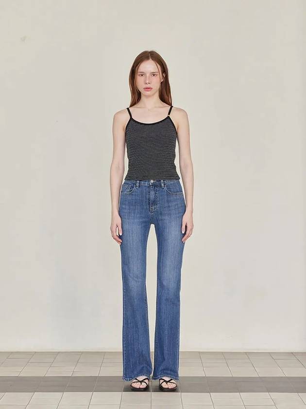 Spandex Bootcut Denim Straight Jeans Deep Blue - LESEIZIEME - BALAAN 4