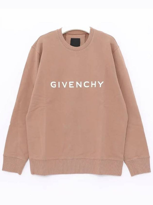 Logo Print Cotton Sweatshirt Beige - GIVENCHY - BALAAN 2