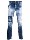 Stretch Cotton Jeans Blue - DSQUARED2 - BALAAN 1