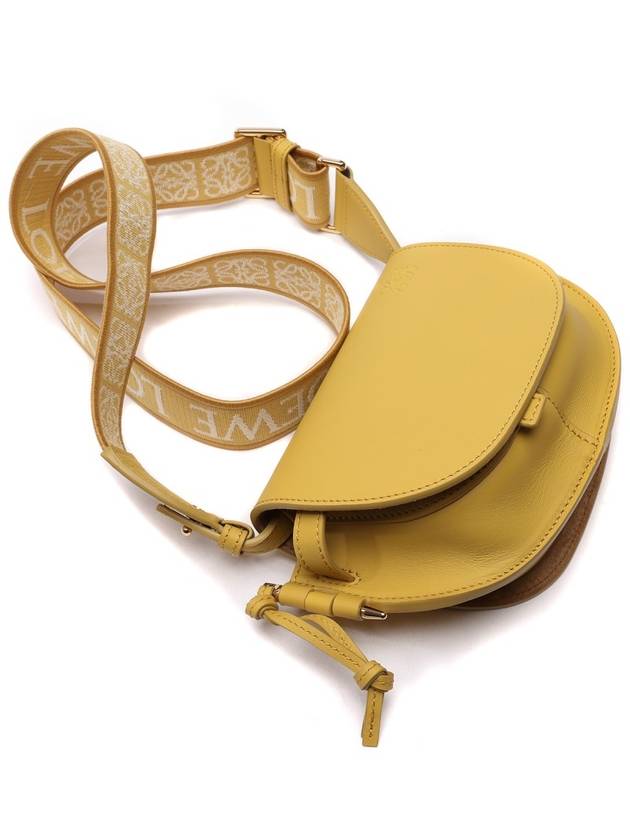 Mini Gate DualSoft Calfskin Cross Bag Dark Yellow - LOEWE - BALAAN 6