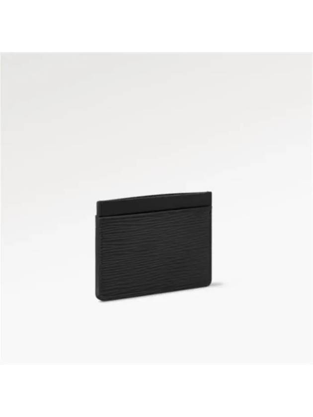 Epi Logo Leather Card Wallet Black - LOUIS VUITTON - BALAAN 4