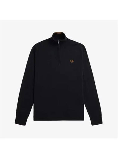 Fred Perry Sharp Classic Half Zip Knit Navy AFPM2437624 795 - FRED PERRY - BALAAN 1