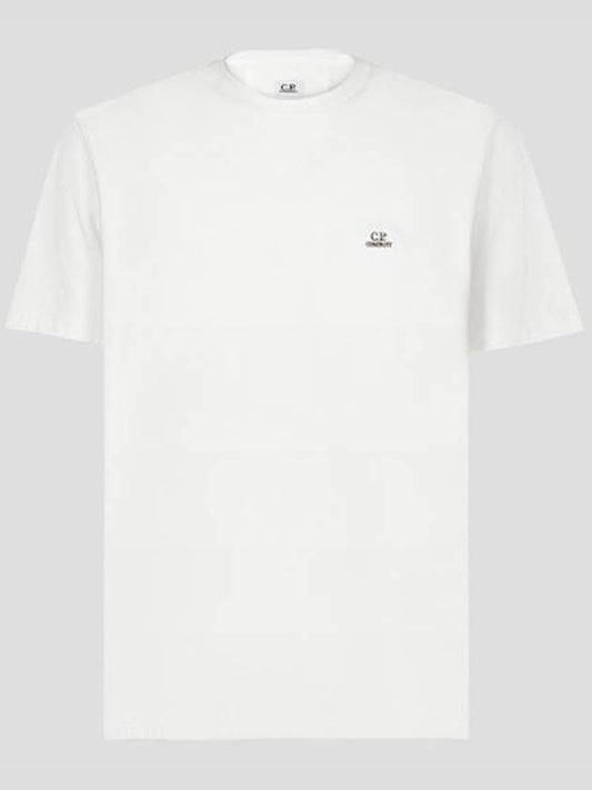 Tacting Pique Logo Crew Neck Short Sleeve T-Shirt White - CP COMPANY - BALAAN 2