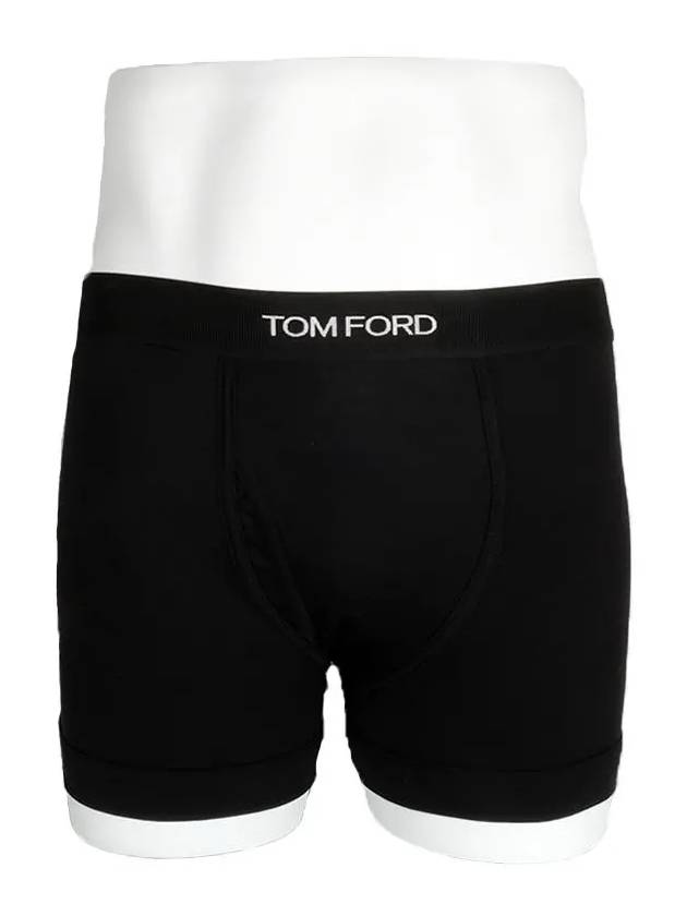 Men's Band Cotton Boxer Briefs 2 Pack Black - TOM FORD - BALAAN 3