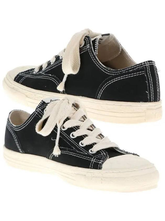 Hank Canvas Low Top Sneakers Black - MAISON MIHARA YASUHIRO - BALAAN 2