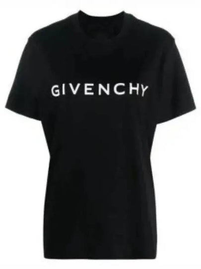 Archetype Logo Print Short Sleeve T-Shirt Black - GIVENCHY - BALAAN 2