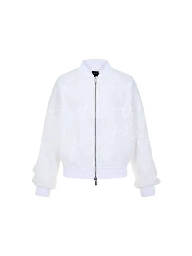 Women s Logo Pattern Raglan Blouson White 271857 - ARMANI EXCHANGE - BALAAN 1