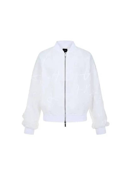 Women s Logo Pattern Raglan Blouson White 271857 - ARMANI EXCHANGE - BALAAN 1