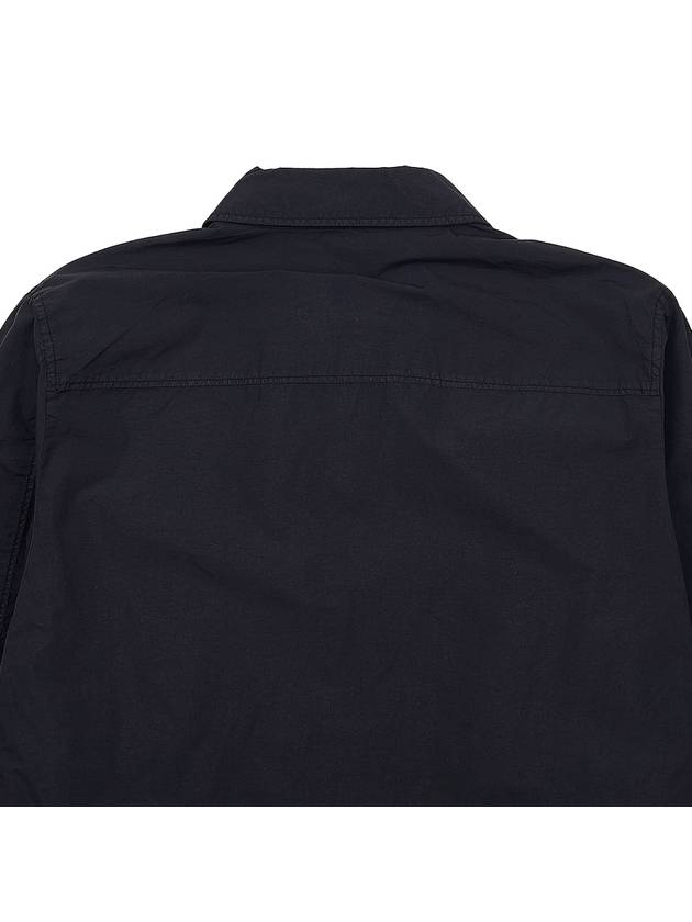 Lens Wappen Double Pocket Over Long Sleeve Shirt Black - CP COMPANY - BALAAN 10