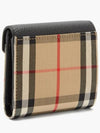 Vintage Check Grainy Leather Half Wallet Black - BURBERRY - BALAAN 6