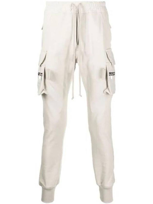 Slim Cut Cargo Cotton Track Pants Beige - RICK OWENS - BALAAN 1