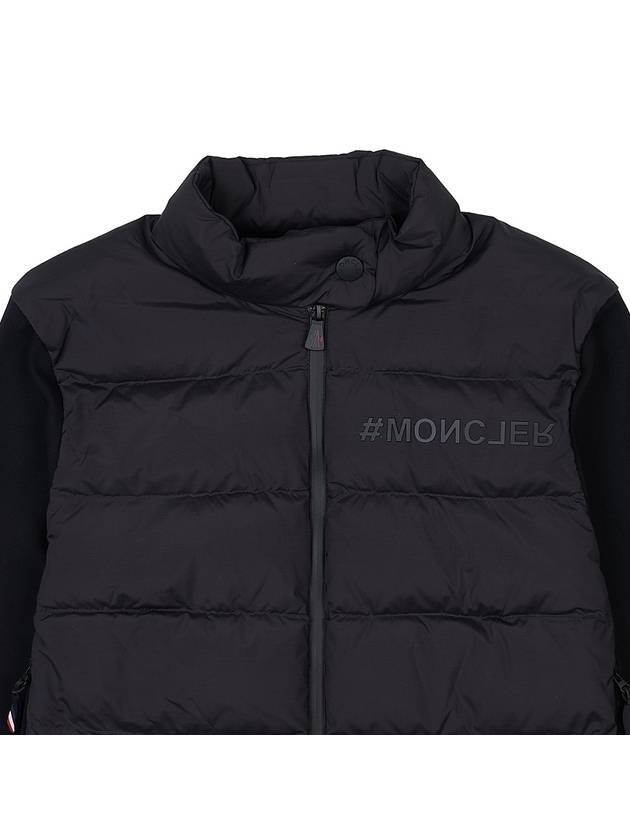 Grenoble Contrast Detail Logo Cardigan Black - MONCLER - BALAAN 4