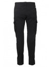 Stretch Satin Cargo Straight Pants Black - CP COMPANY - BALAAN 3