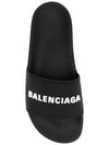 Men's Logo Full Slippers Black - BALENCIAGA - BALAAN.