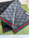 GG two tone muffler black - GUCCI - BALAAN 5