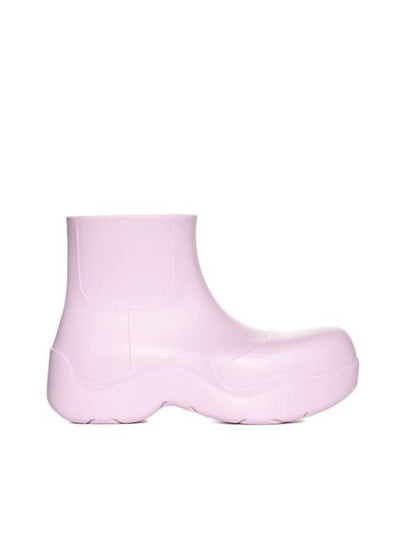 Puddle Rubber Ankle Rain Boots Pink - BOTTEGA VENETA - BALAAN 2