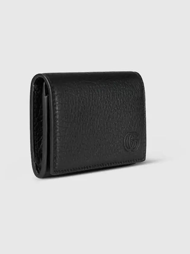 Double G Leather Card Wallet Black - GUCCI - BALAAN 4