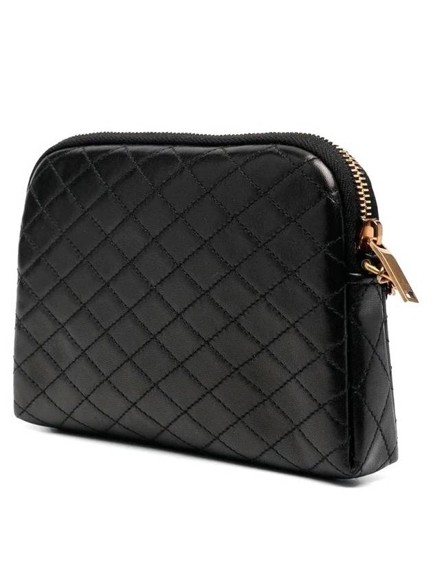 Gaby Quilted Lambskin Chain Cross Bag Black - SAINT LAURENT - BALAAN 5