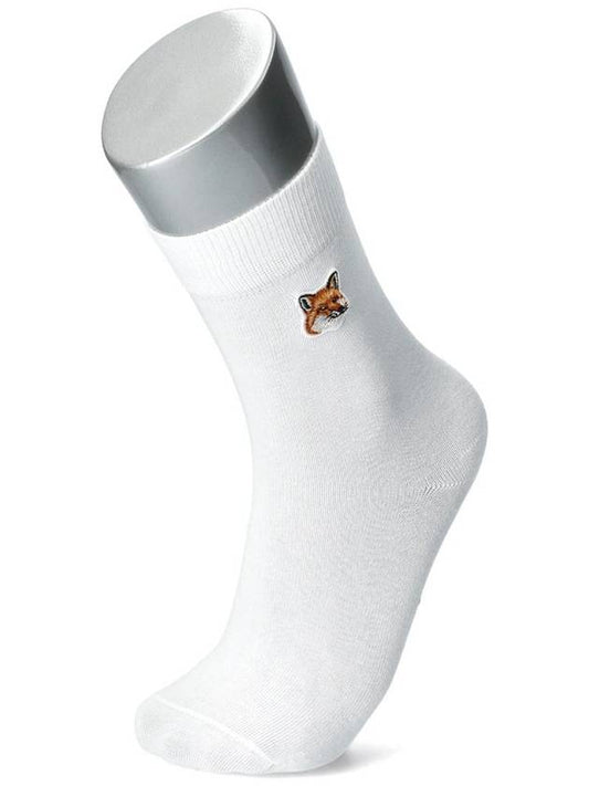 Foxhead men s and women socks KU06407KT0010 WHITE - MAISON KITSUNE - BALAAN 1