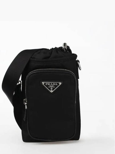 Re-Nylon Strap Phone Pouch Black - PRADA - BALAAN 2