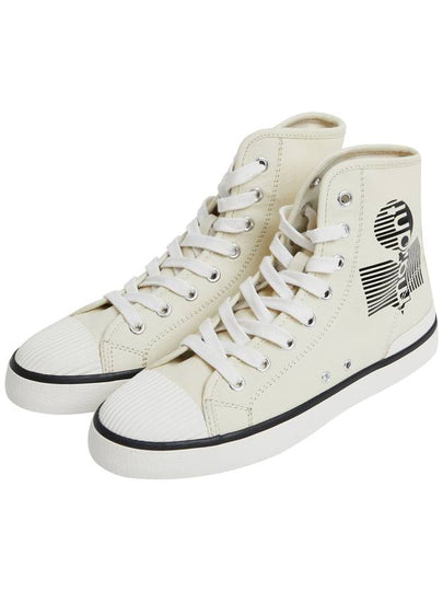 Women's Benkeenh High Top Sneakers Chalk - ISABEL MARANT - BALAAN 2