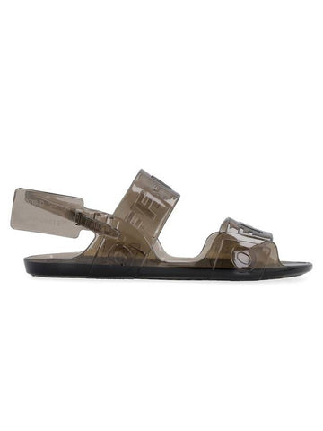 logo jelly sandals brown - OFF WHITE - BALAAN.