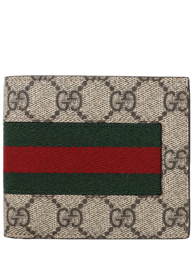 GG Supreme Web Half Wallet Beige - GUCCI - BALAAN 2