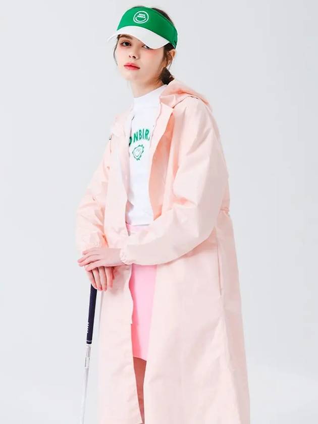 Hooded waist string raincoat PINK - MONBIRDIE GOLF - BALAAN 3