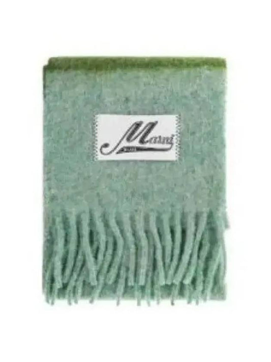 Striped Alpaca Mohair Muffler Green - MARNI - BALAAN 2