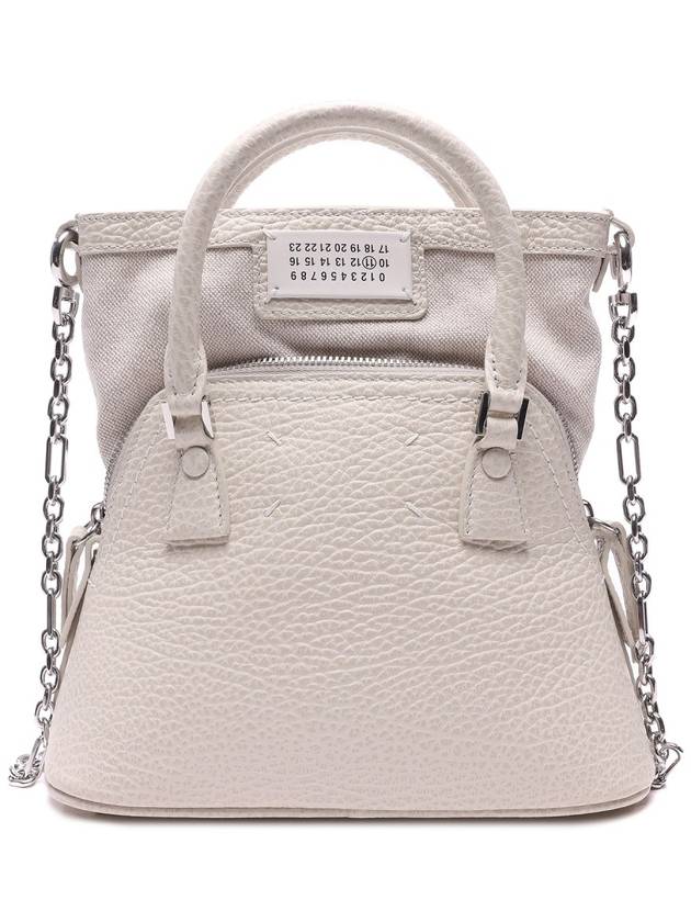 5AC Classique Micro Tote Bag Light Grey - MAISON MARGIELA - BALAAN 3