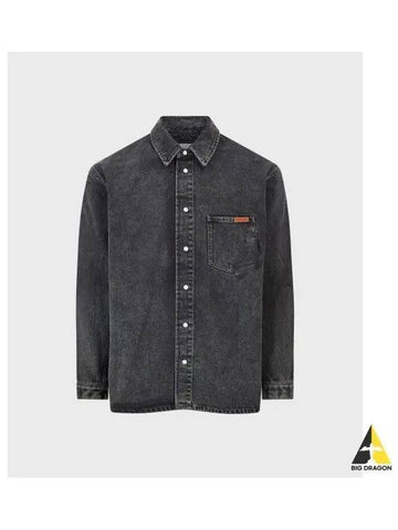 M Denim Overshirt Black Wash WASHGAFFER TAPE - MARTINE ROSE - BALAAN 1