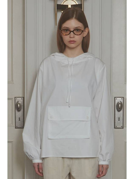 pocket hood shirt white - FOR THE WEATHER - BALAAN 1