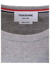 Men's Medium Weight Jersey Tipped Pocket Crewneck Short Sleeve T-Shirt Light Grey - THOM BROWNE - BALAAN 5