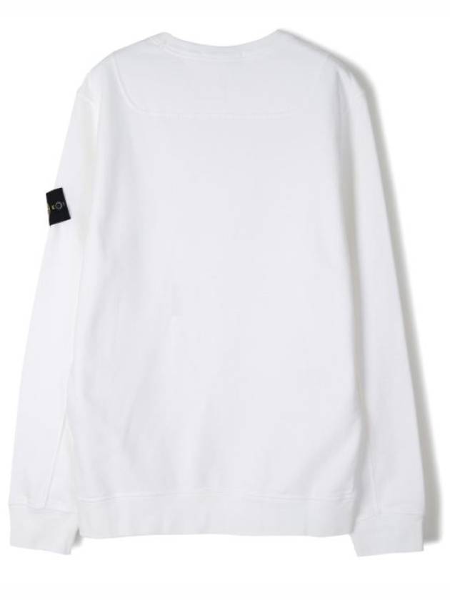 Brushed Cotton Fleece Garment Dyed Crewneck Sweatshirt White - STONE ISLAND - BALAAN 3