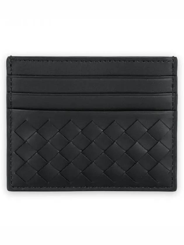 Men's Intrecciato Card Wallet Black - BOTTEGA VENETA - BALAAN 2