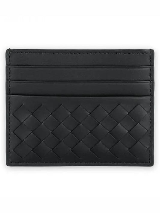 Men's Intrecciato Card Wallet Black - BOTTEGA VENETA - BALAAN 2