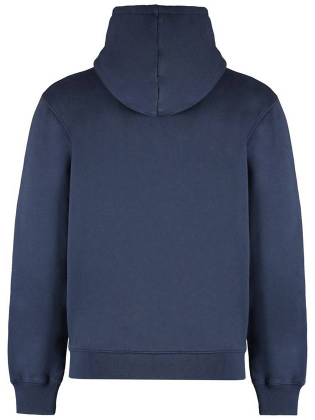 Tonal Fox Head Patch Comfort Zip Up Hoodie Ink Blue - MAISON KITSUNE - BALAAN 3