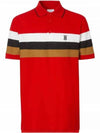 TB Logo Stripe Short Sleeve Polo Shirt Red - BURBERRY - BALAAN 7