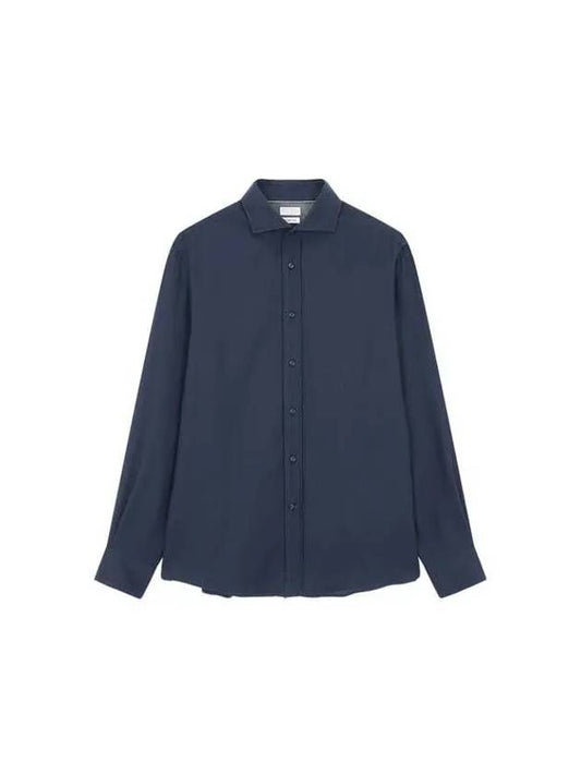 City Village 8th Anniversary 10 ePoint 9 8 Men s Cashmere Cotton Easy Fit Shirt Navy 271967 - BRUNELLO CUCINELLI - BALAAN 1