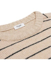 Striped Triomphe Embroidery Wool Knit Top Vanilla - CELINE - BALAAN 4