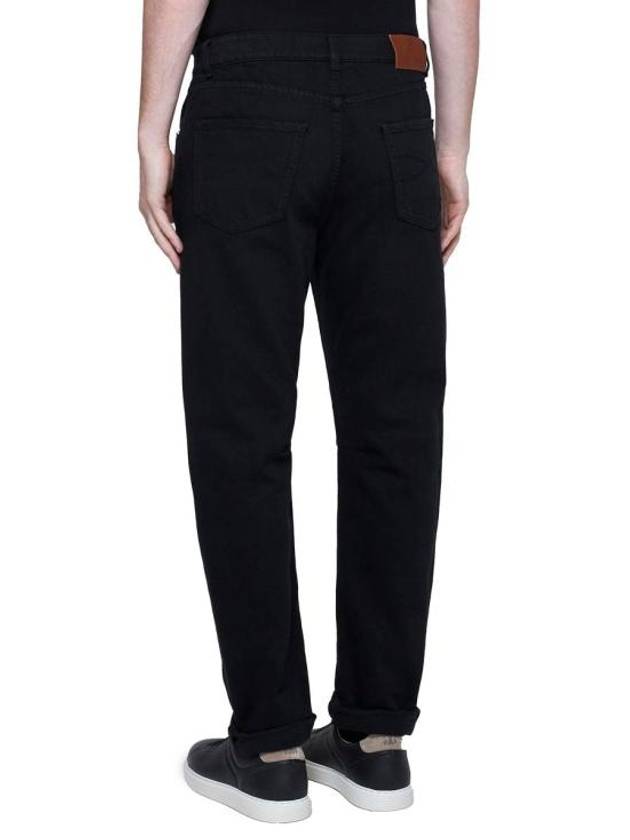 Ripped Straight-Leg Jeans Black - BRUNELLO CUCINELLI - BALAAN 5