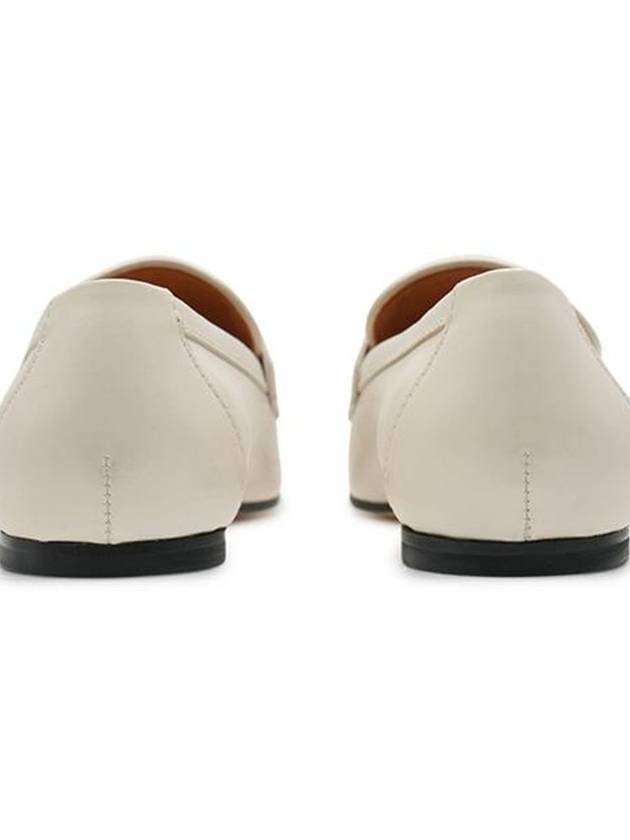 Tassel Embellished Leather Loafers White - TOD'S - BALAAN 4